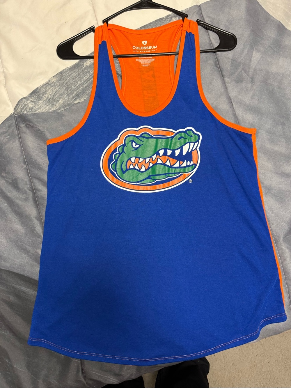 Colosseum Womens Florida Gators Blue & Orange Tank Top
